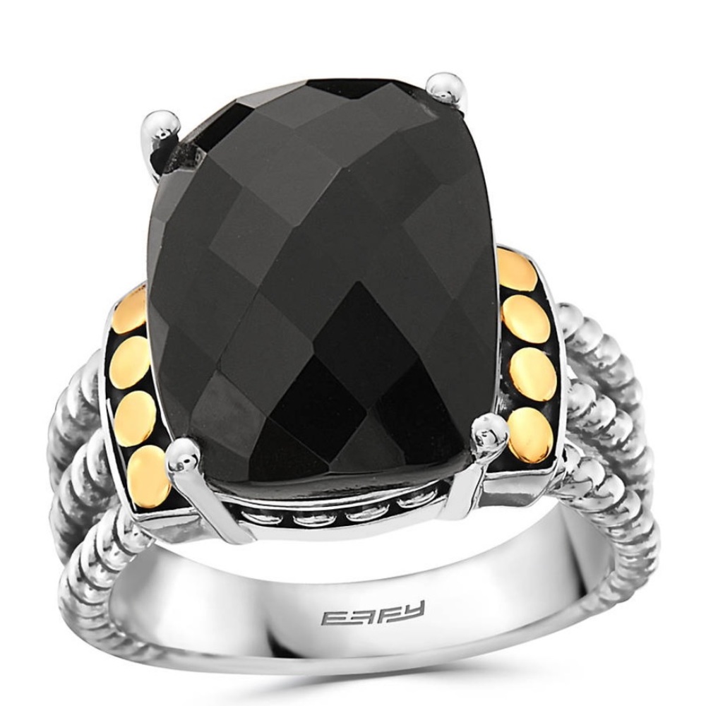 Effy brand NWT ONYX RING. 9.85 ct. t.w.